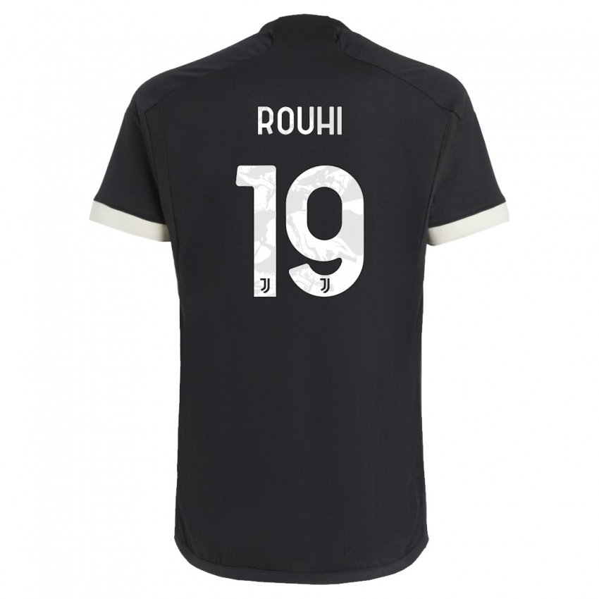 Kinder Jonas Rouhi #19 Schwarz Ausweichtrikot Trikot 2023/24 T-Shirt Belgien