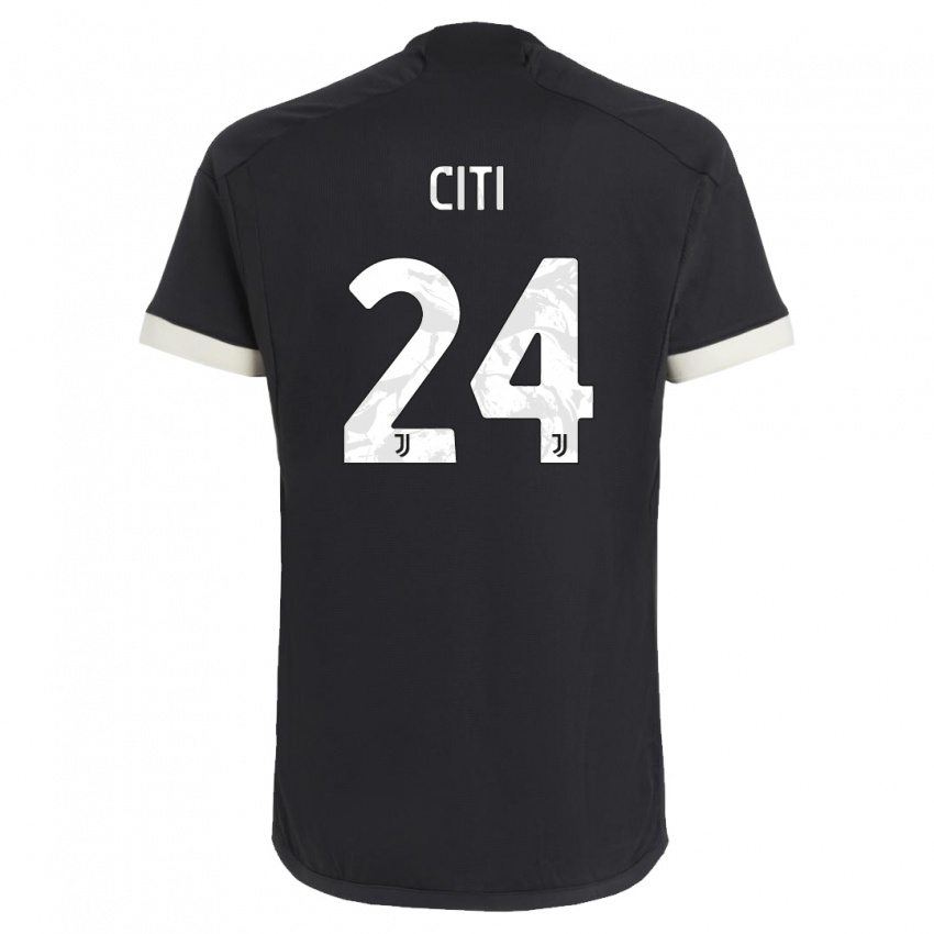 Kinderen Alessandro Citi #24 Zwart Thuisshirt Derde Tenue 2023/24 T-Shirt België
