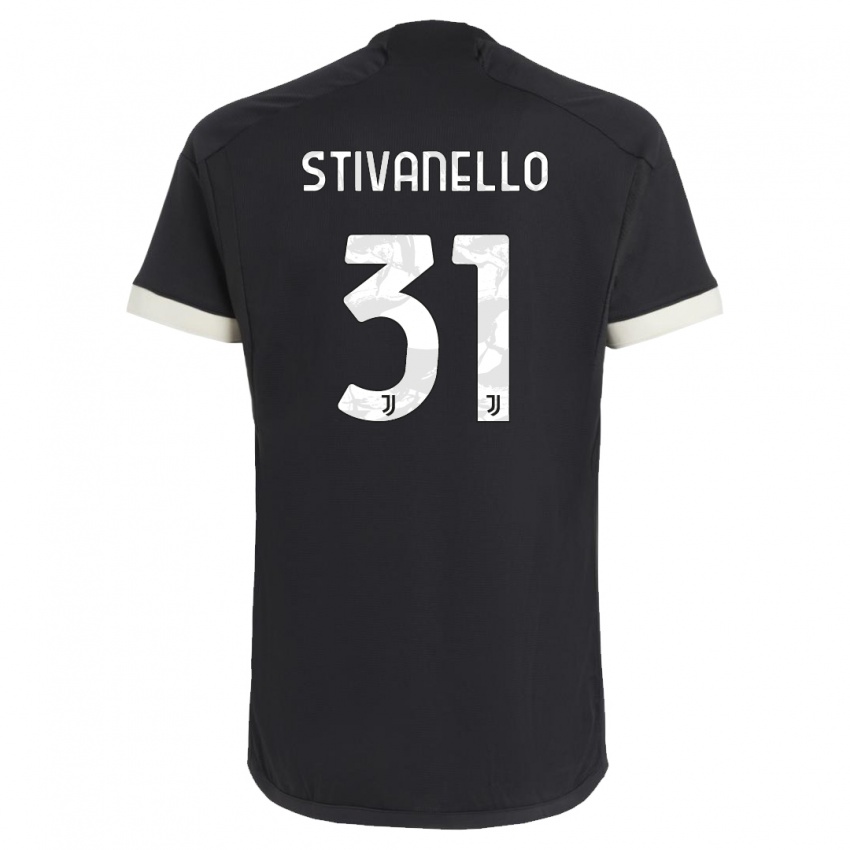 Kinder Riccardo Stivanello #31 Schwarz Ausweichtrikot Trikot 2023/24 T-Shirt Belgien