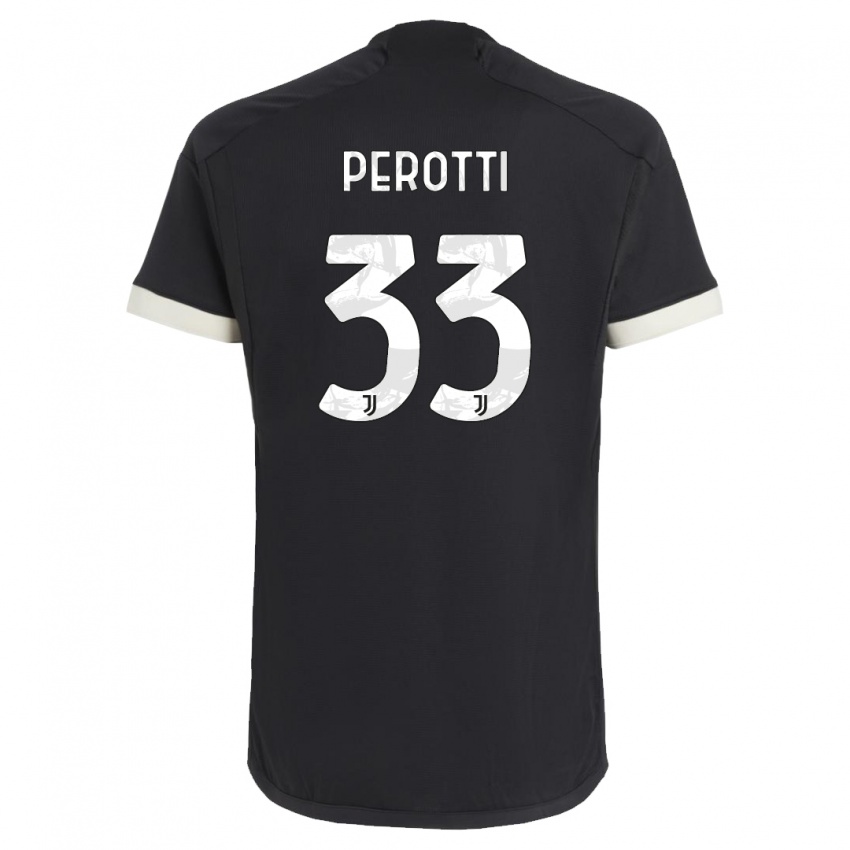 Kinder Clemente Perotti #33 Schwarz Ausweichtrikot Trikot 2023/24 T-Shirt Belgien