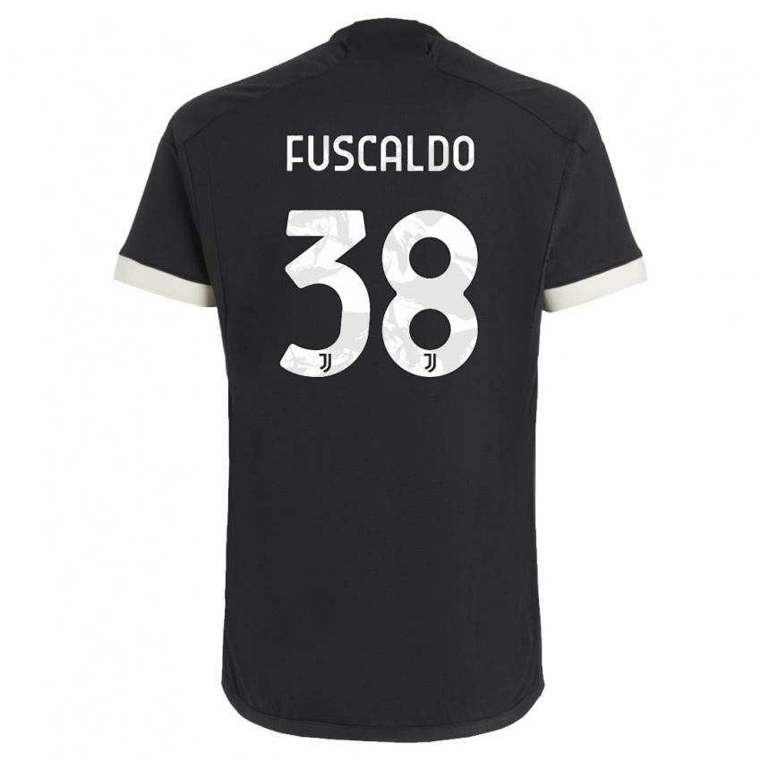 Kinderen Matteo Fuscaldo #38 Zwart Thuisshirt Derde Tenue 2023/24 T-Shirt België