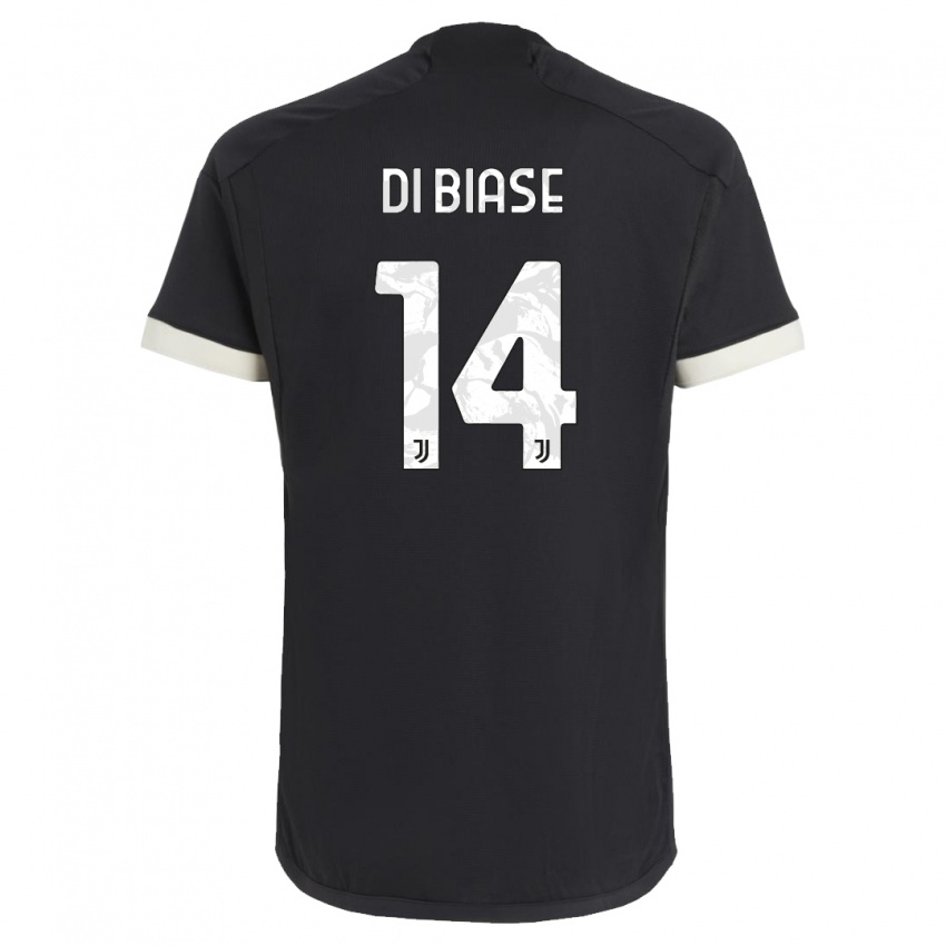 Kinderen Gianmarco Di Biase #14 Zwart Thuisshirt Derde Tenue 2023/24 T-Shirt België