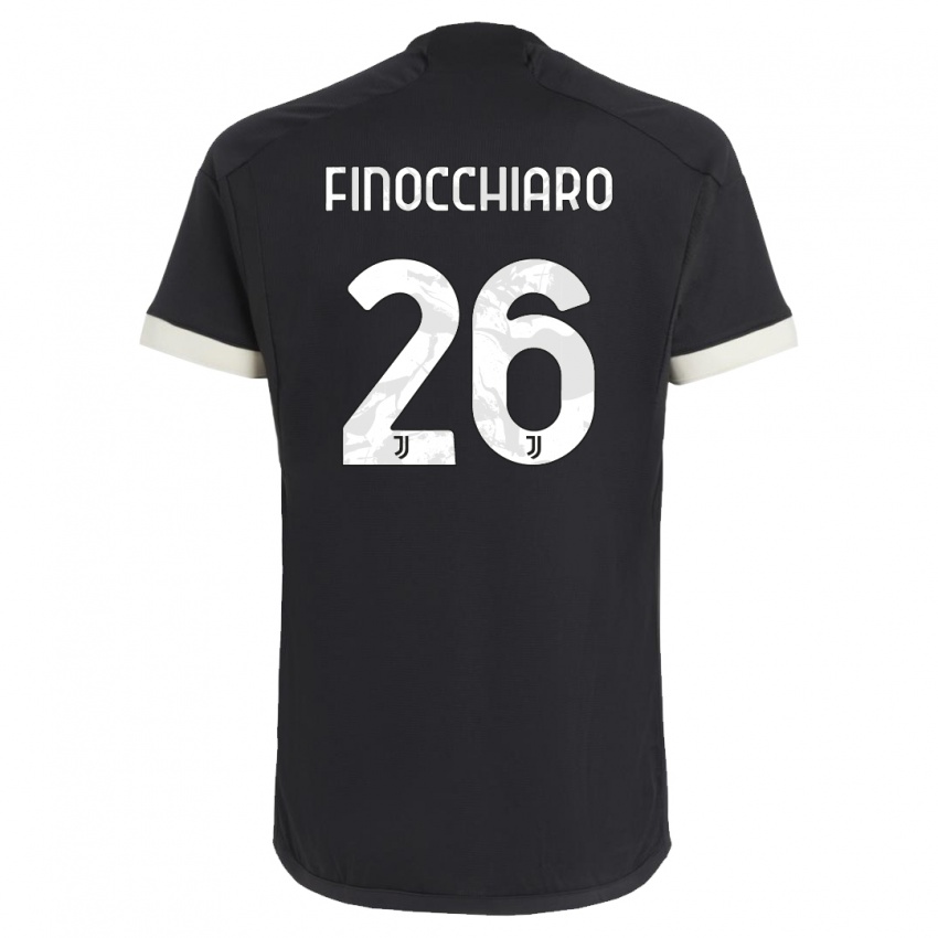 Kinder Gabriele Finocchiaro #26 Schwarz Ausweichtrikot Trikot 2023/24 T-Shirt Belgien