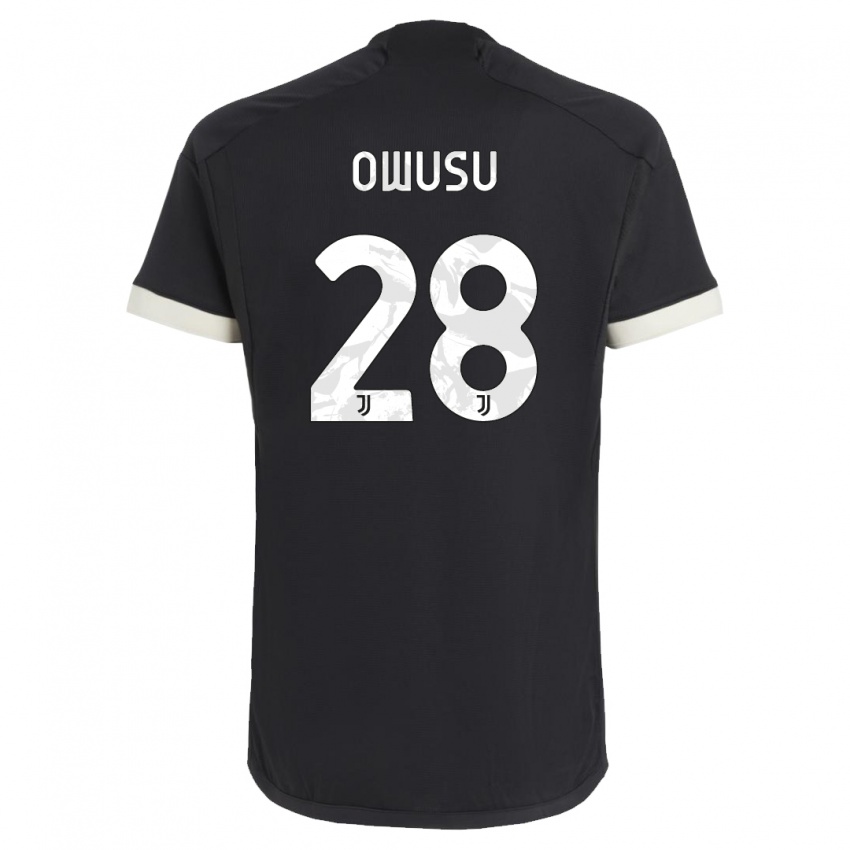 Kinder Augusto Owusu #28 Schwarz Ausweichtrikot Trikot 2023/24 T-Shirt Belgien