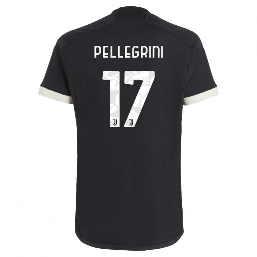 Kinder Luca Pellegrini #17 Schwarz Ausweichtrikot Trikot 2023/24 T-Shirt Belgien
