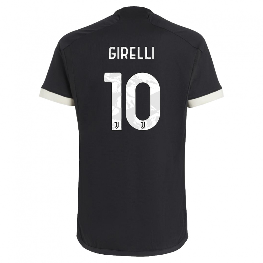 Kinder Cristiana Girelli #10 Schwarz Ausweichtrikot Trikot 2023/24 T-Shirt Belgien