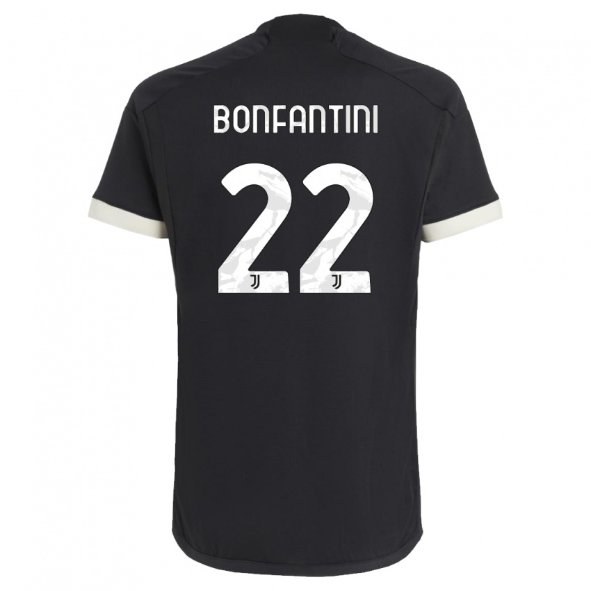 Kinder Agnese Bonfantini #22 Schwarz Ausweichtrikot Trikot 2023/24 T-Shirt Belgien