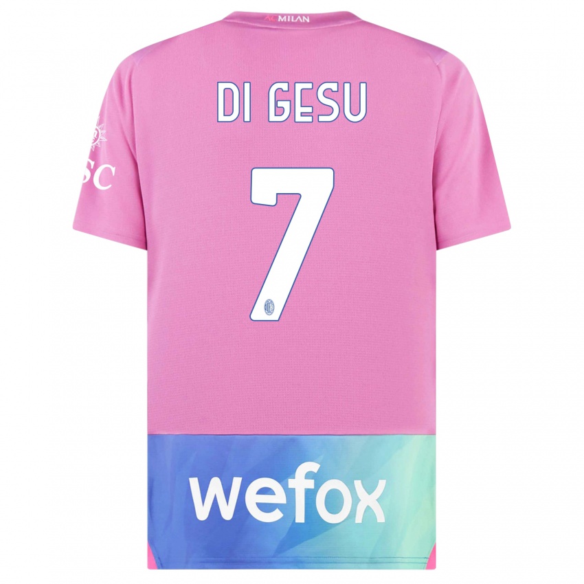 Kinder Enrico Di Gesu #7 Pink Lila Ausweichtrikot Trikot 2023/24 T-Shirt Belgien