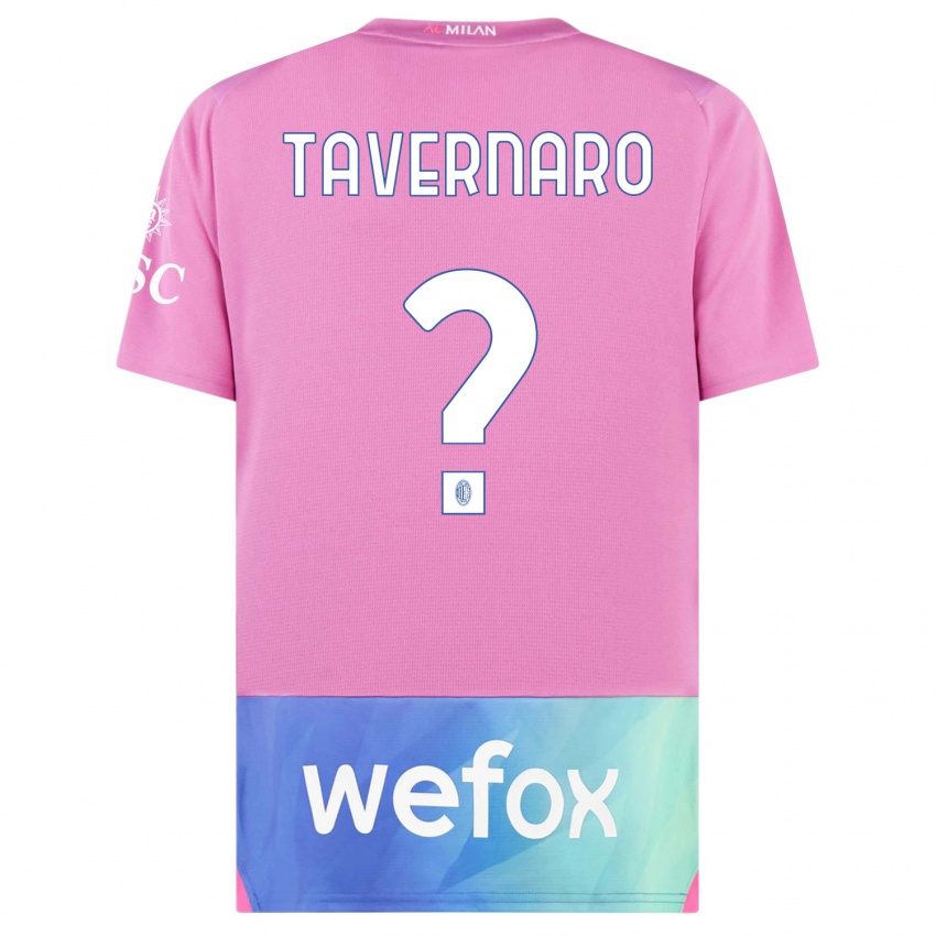 Kinder Federico Tavernaro #0 Pink Lila Ausweichtrikot Trikot 2023/24 T-Shirt Belgien