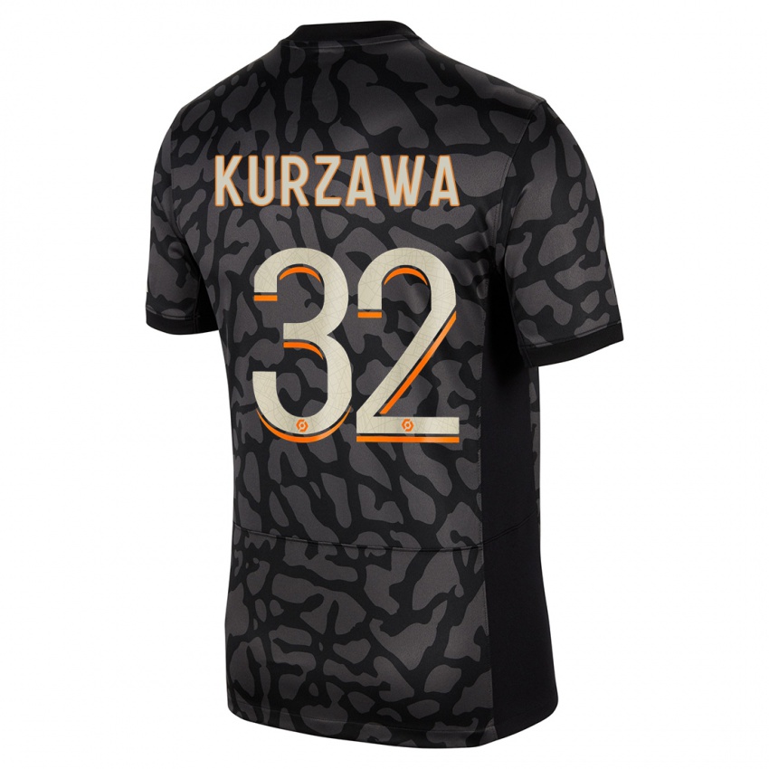 Kinderen Layvin Kurzawa #32 Zwart Thuisshirt Derde Tenue 2023/24 T-Shirt België