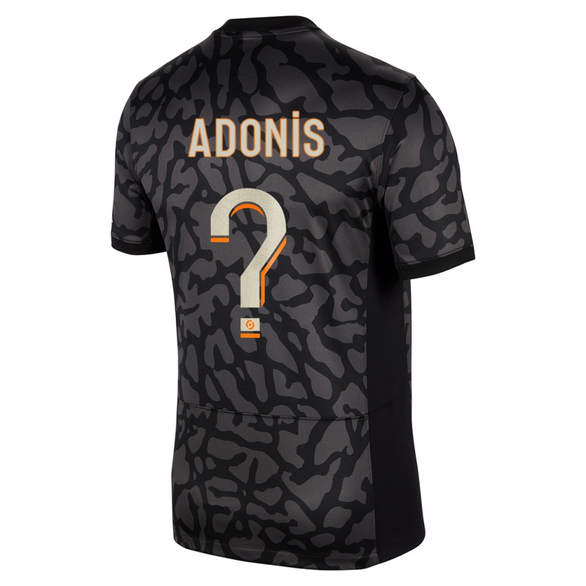 Kinder Erwan Adonis #0 Schwarz Ausweichtrikot Trikot 2023/24 T-Shirt Belgien
