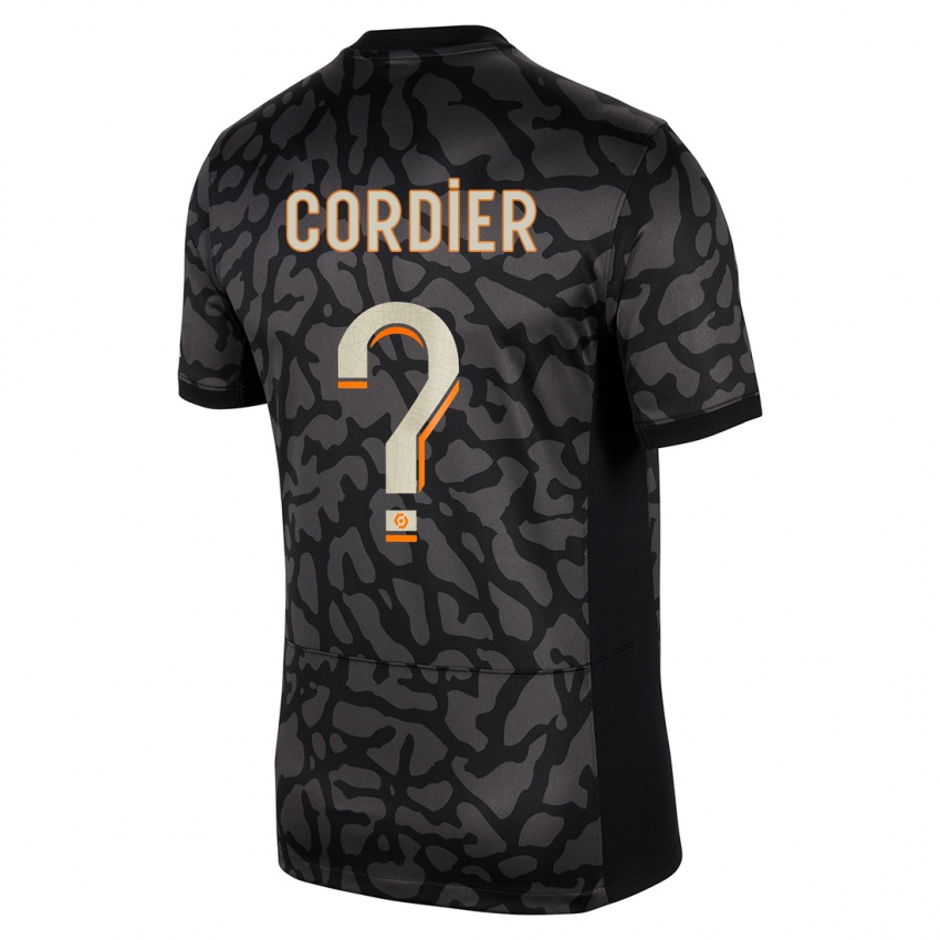 Kinderen Thomas Cordier #0 Zwart Thuisshirt Derde Tenue 2023/24 T-Shirt België