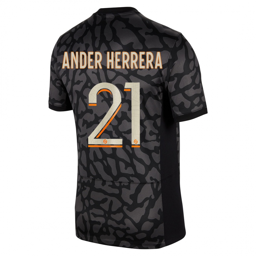 Kinderen Ander Herrera #21 Zwart Thuisshirt Derde Tenue 2023/24 T-Shirt België