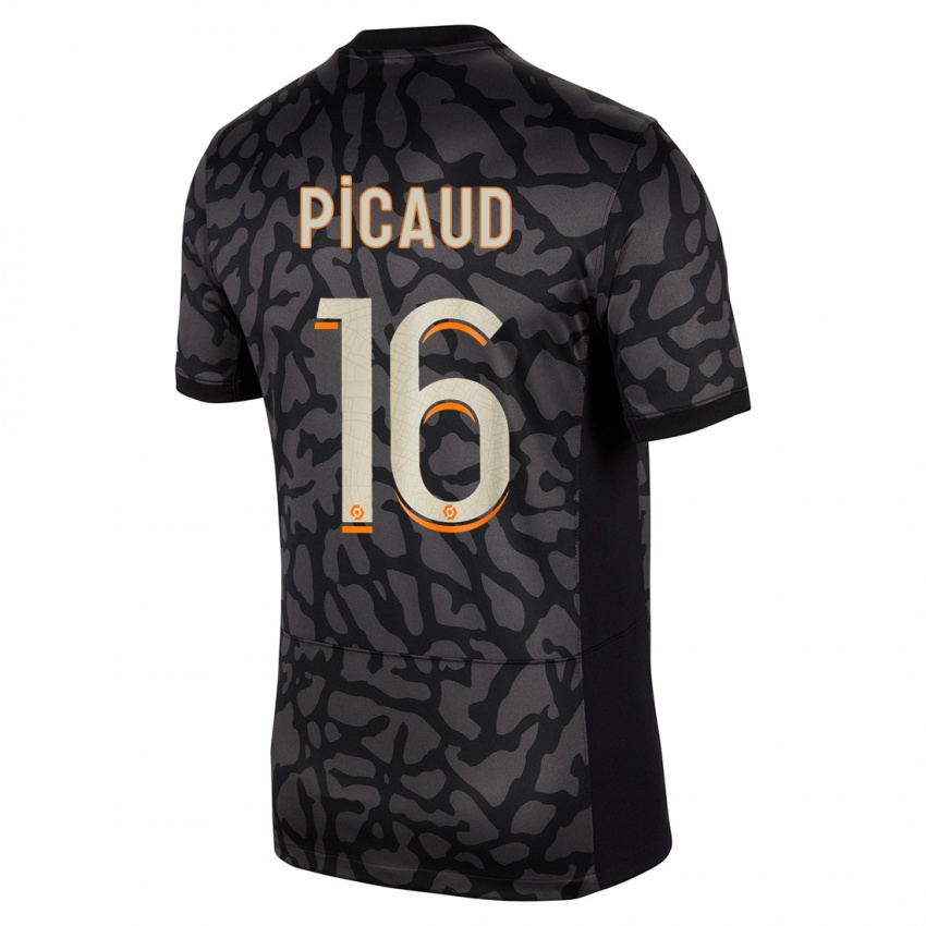 Kinder Constance Picaud #16 Schwarz Ausweichtrikot Trikot 2023/24 T-Shirt Belgien