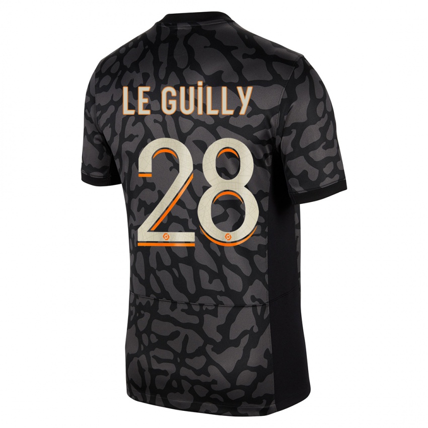 Kinder Jade Le Guilly #28 Schwarz Ausweichtrikot Trikot 2023/24 T-Shirt Belgien
