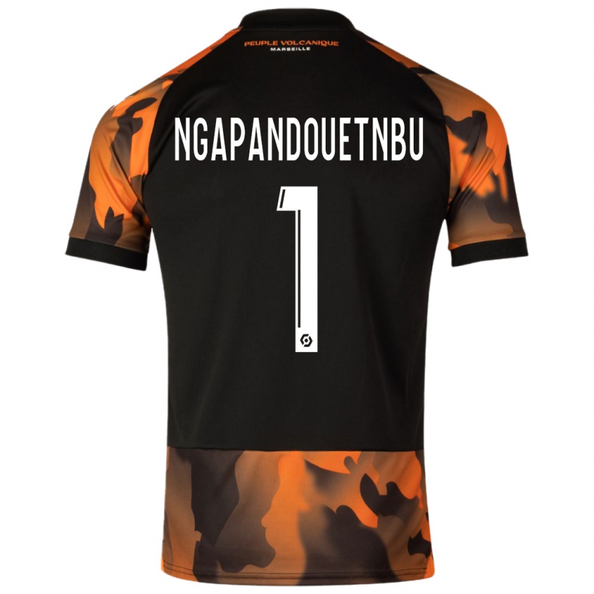 Enfant Maillot Simon Ngapandouetnbu #1 Noir Orange Troisieme 2023/24 T-Shirt Belgique