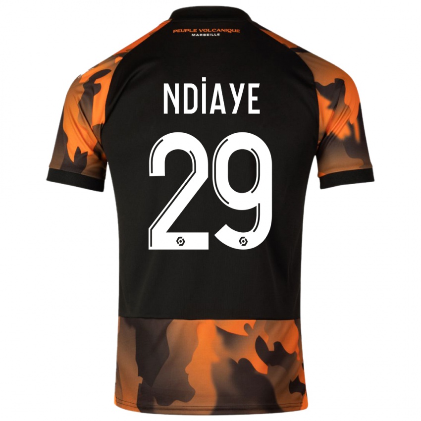 Kinderen Iliman Ndiaye #29 Zwart Oranje Thuisshirt Derde Tenue 2023/24 T-Shirt België