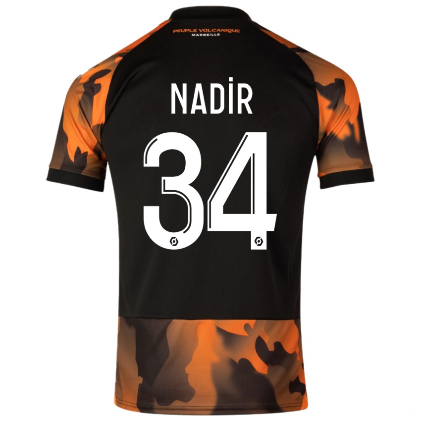 Kinderen Bilal Nadir #34 Zwart Oranje Thuisshirt Derde Tenue 2023/24 T-Shirt België