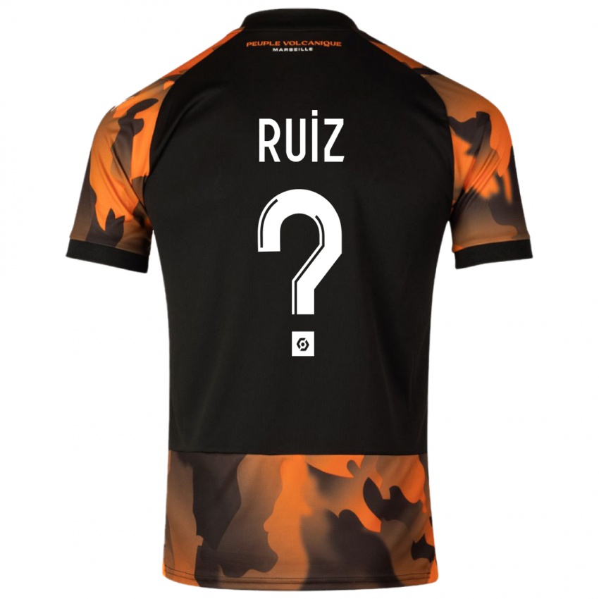 Kinderen Pedro Ruiz #0 Zwart Oranje Thuisshirt Derde Tenue 2023/24 T-Shirt België