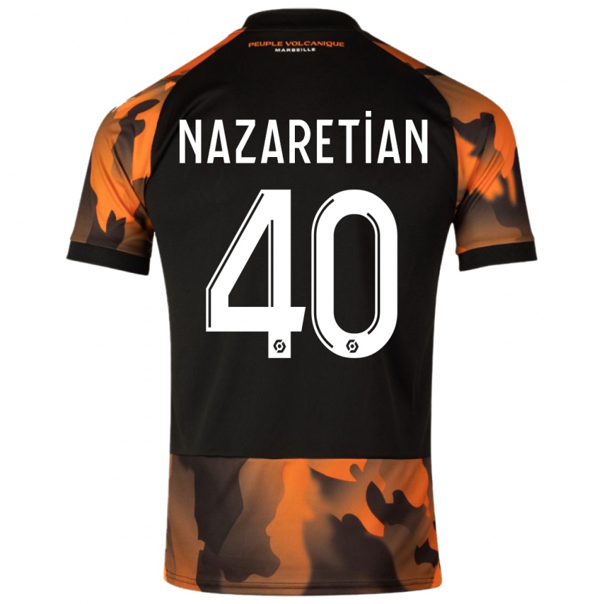 Kinderen Manuel Nazaretian #40 Zwart Oranje Thuisshirt Derde Tenue 2023/24 T-Shirt België