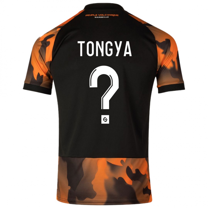 Kinderen Franco Tongya #0 Zwart Oranje Thuisshirt Derde Tenue 2023/24 T-Shirt België