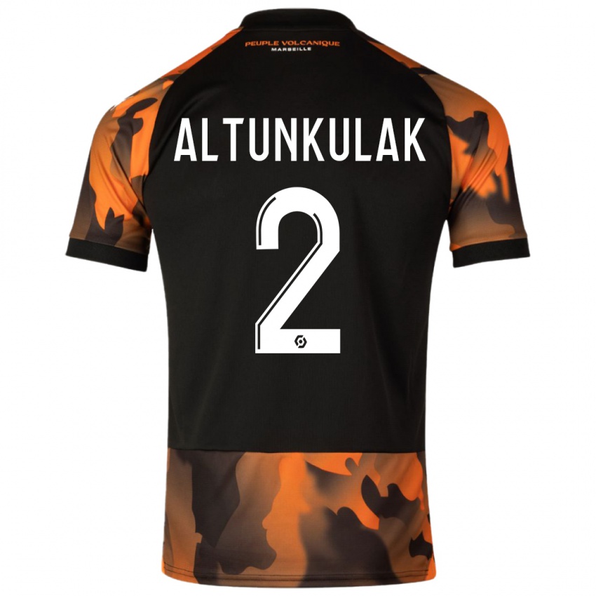 Enfant Maillot Selen Altunkulak #2 Noir Orange Troisieme 2023/24 T-Shirt Belgique