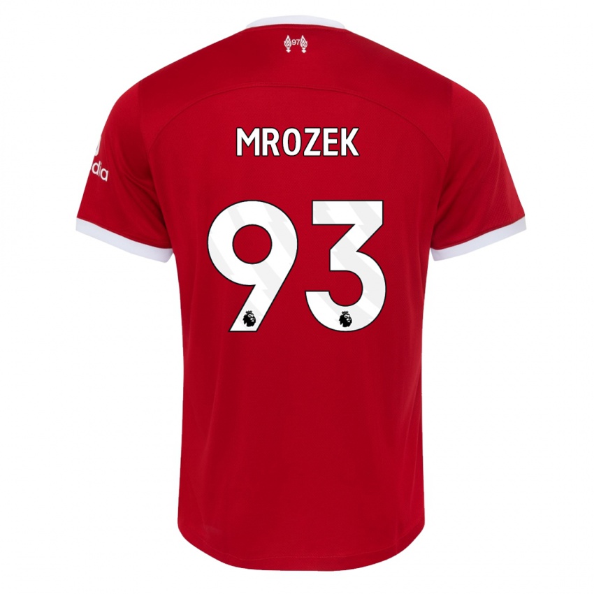 Herren Fabian Mrozek #93 Rot Heimtrikot Trikot 2023/24 T-Shirt Belgien