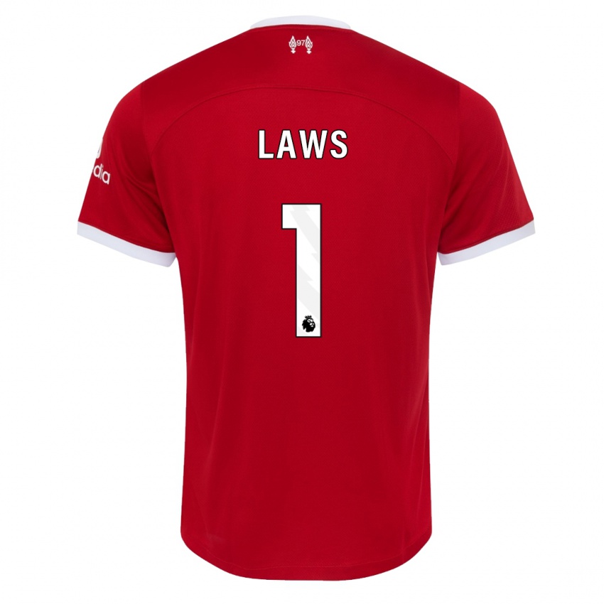 Heren Rachael Laws #1 Rood Thuisshirt Thuistenue 2023/24 T-Shirt België