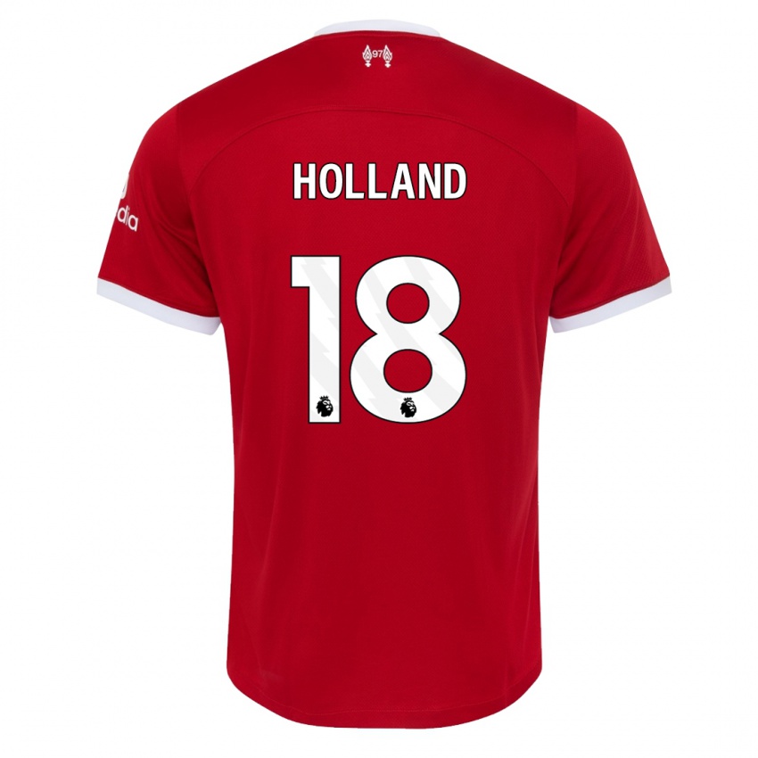 Herren Ceri Holland #18 Rot Heimtrikot Trikot 2023/24 T-Shirt Belgien