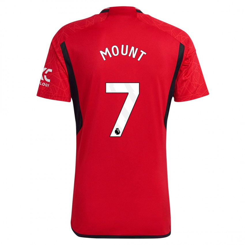 Herren Mason Mount #7 Rot Heimtrikot Trikot 2023/24 T-Shirt Belgien
