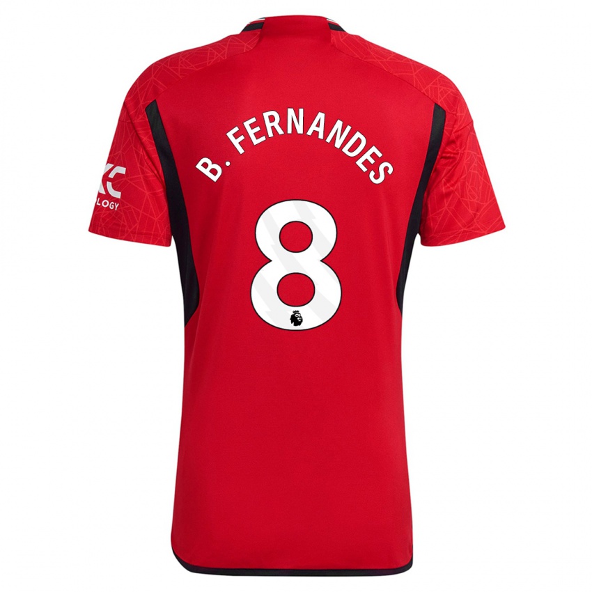 Herren Bruno Fernandes #8 Rot Heimtrikot Trikot 2023/24 T-Shirt Belgien