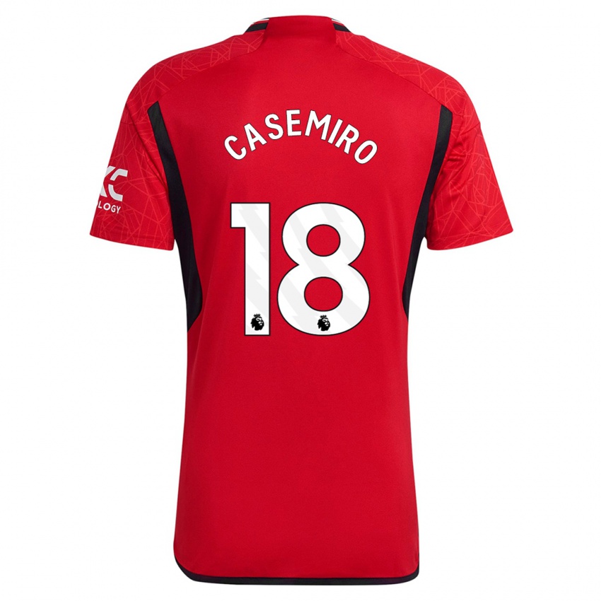 Heren Casemiro #18 Rood Thuisshirt Thuistenue 2023/24 T-Shirt België