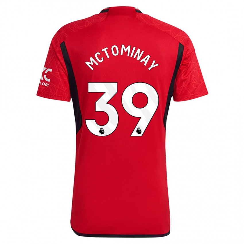 Herren Scott Mctominay #39 Rot Heimtrikot Trikot 2023/24 T-Shirt Belgien