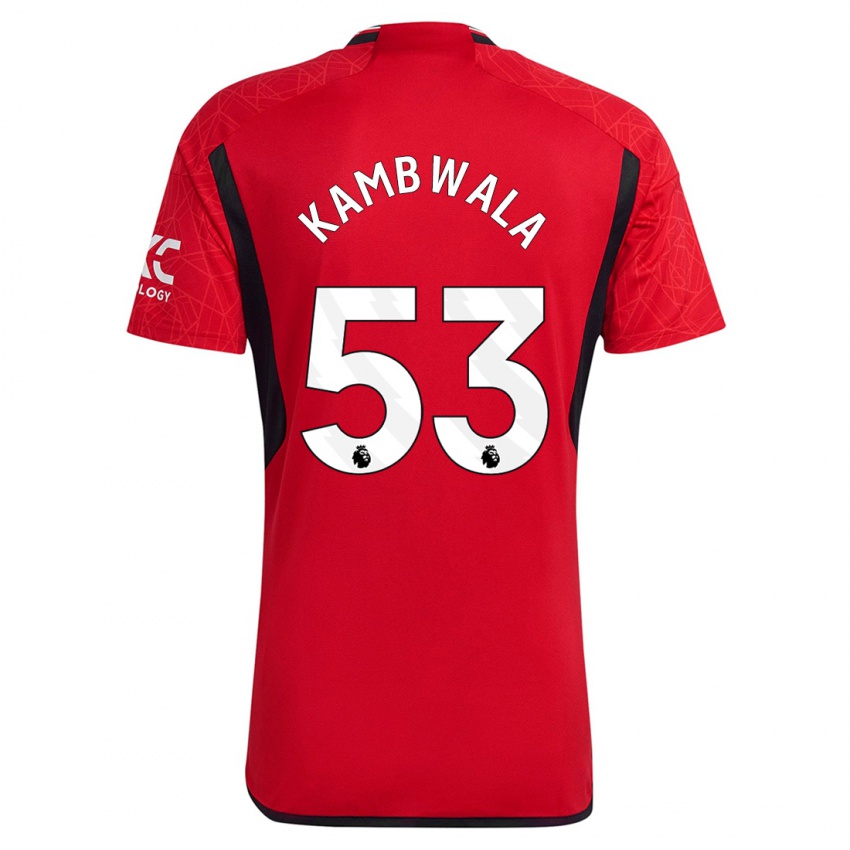 Herren Willy Kambwala #53 Rot Heimtrikot Trikot 2023/24 T-Shirt Belgien