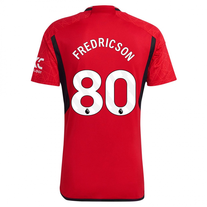 Heren Tyler Fredricson #80 Rood Thuisshirt Thuistenue 2023/24 T-Shirt België