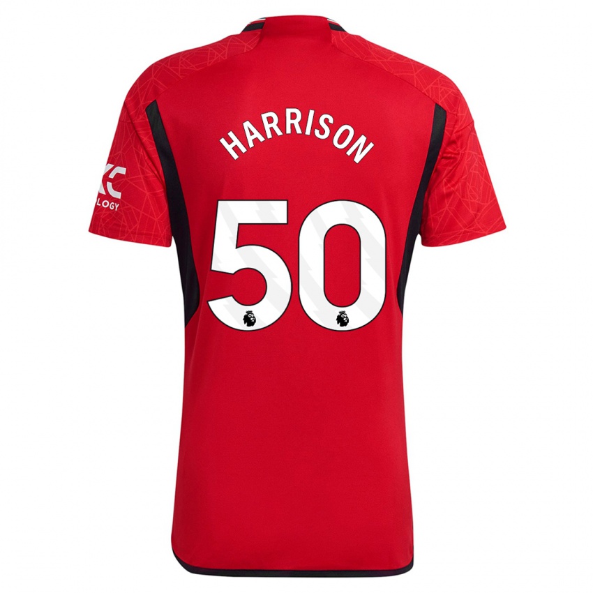 Herren Elyh Harrison #50 Rot Heimtrikot Trikot 2023/24 T-Shirt Belgien