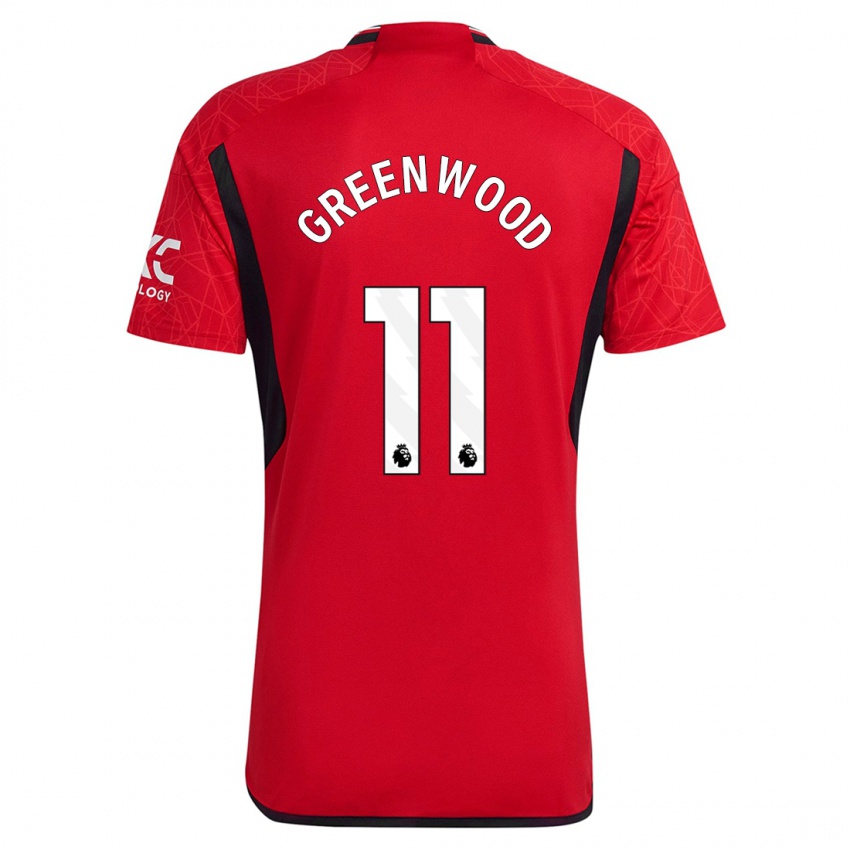 Herren Mason Greenwood #11 Rot Heimtrikot Trikot 2023/24 T-Shirt Belgien