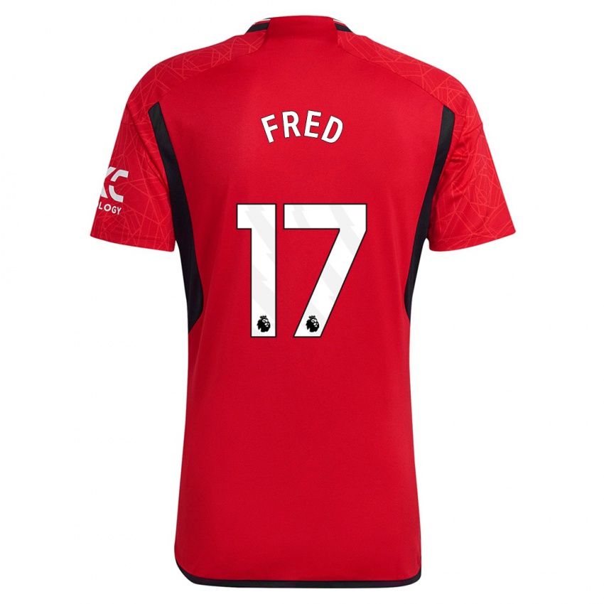 Heren Fred #17 Rood Thuisshirt Thuistenue 2023/24 T-Shirt België