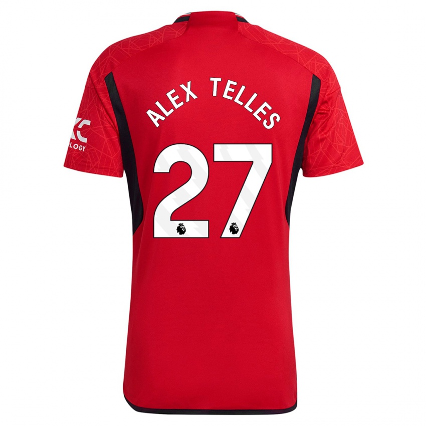 Herren Alex Nicolao Telles #27 Rot Heimtrikot Trikot 2023/24 T-Shirt Belgien