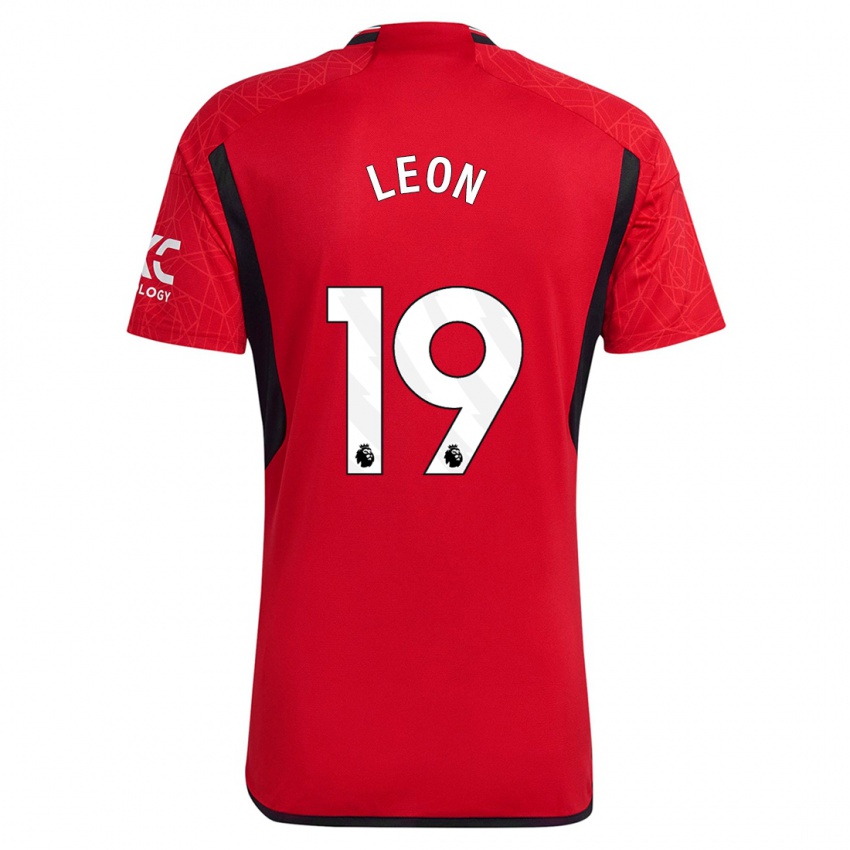 Herren Adriana Leon #19 Rot Heimtrikot Trikot 2023/24 T-Shirt Belgien
