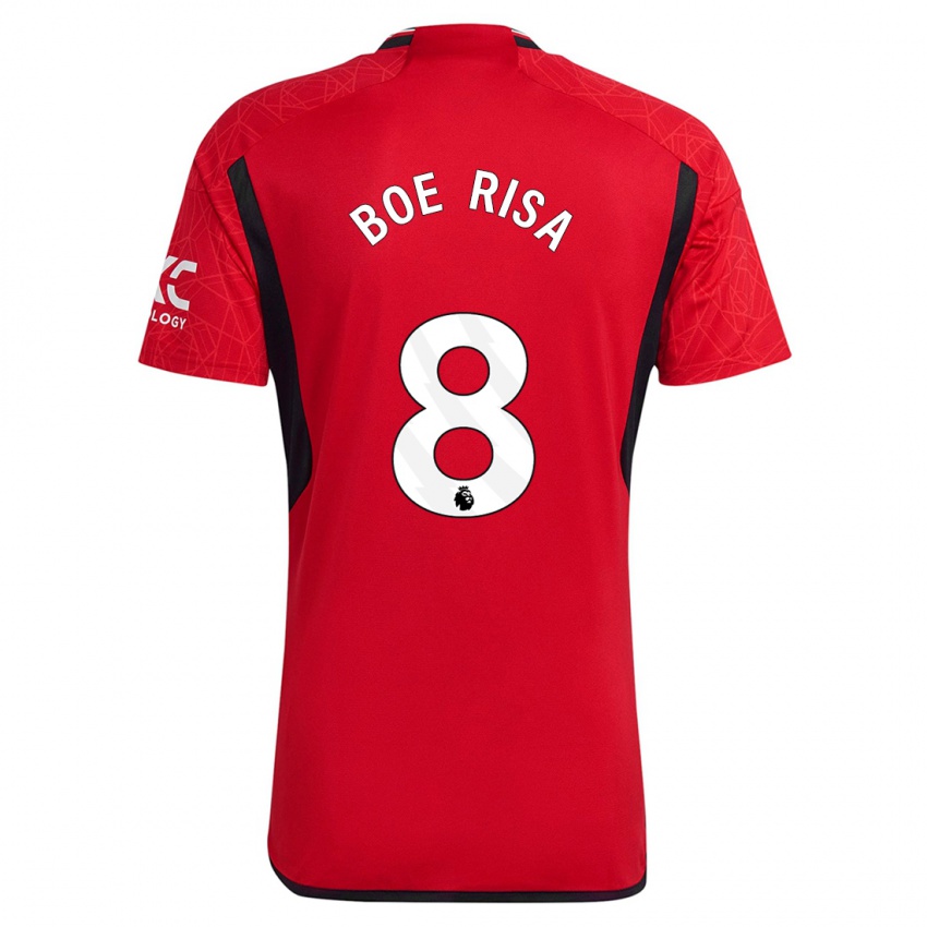 Herren Vilde Boe Risa #8 Rot Heimtrikot Trikot 2023/24 T-Shirt Belgien