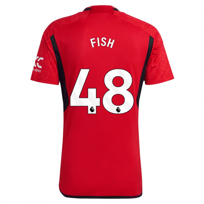 Heren Will Fish #48 Rood Thuisshirt Thuistenue 2023/24 T-Shirt België