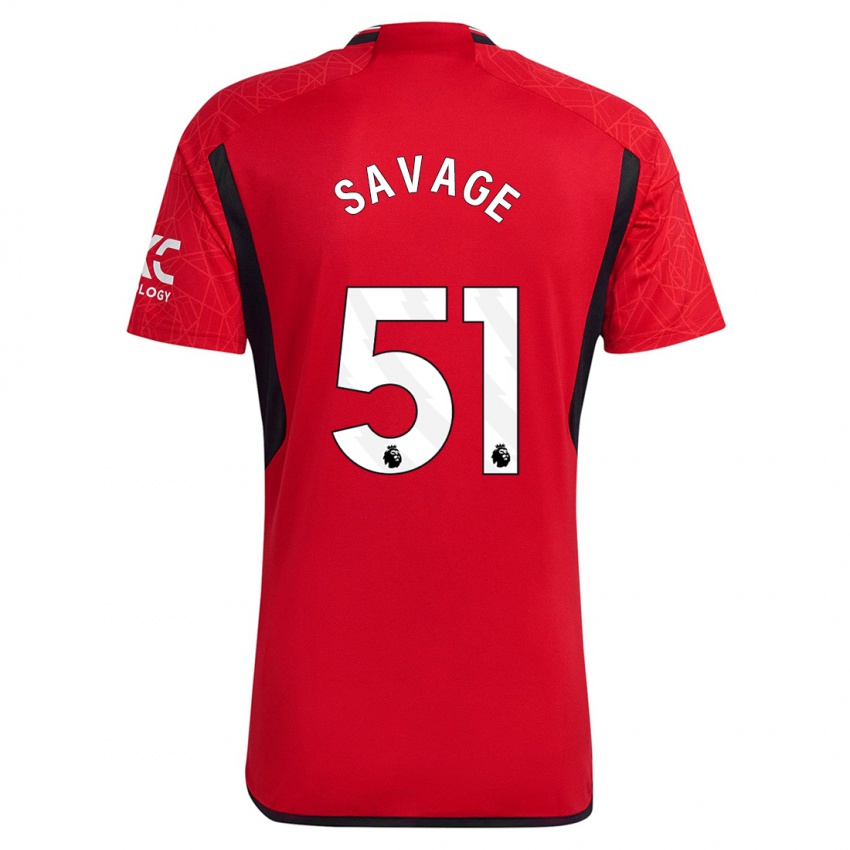 Herren Charlie Savage #51 Rot Heimtrikot Trikot 2023/24 T-Shirt Belgien