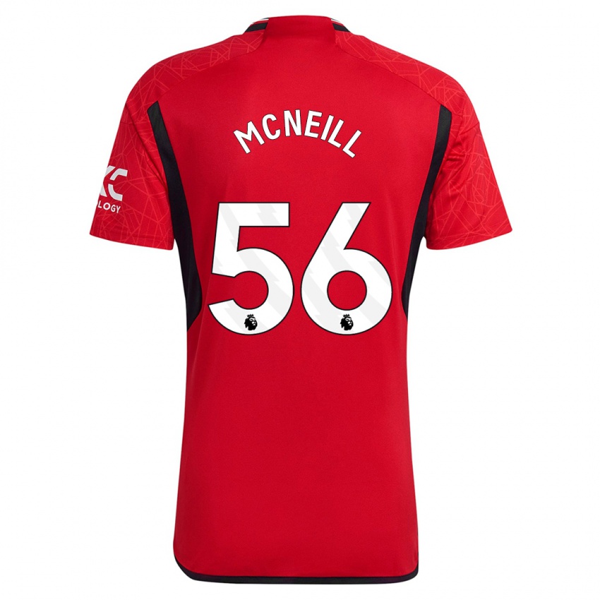 Herren Charlie Mcneill #56 Rot Heimtrikot Trikot 2023/24 T-Shirt Belgien