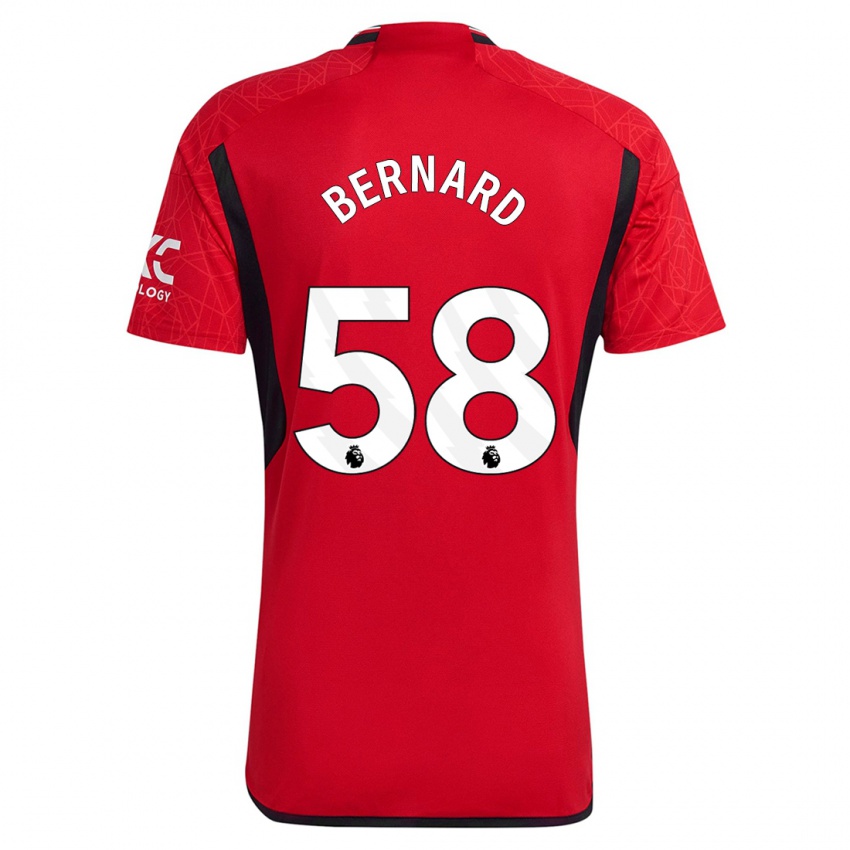 Herren Bernard #58 Rot Heimtrikot Trikot 2023/24 T-Shirt Belgien