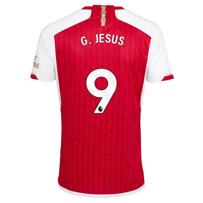 Herren Gabriel Jesus #9 Rot Heimtrikot Trikot 2023/24 T-Shirt Belgien