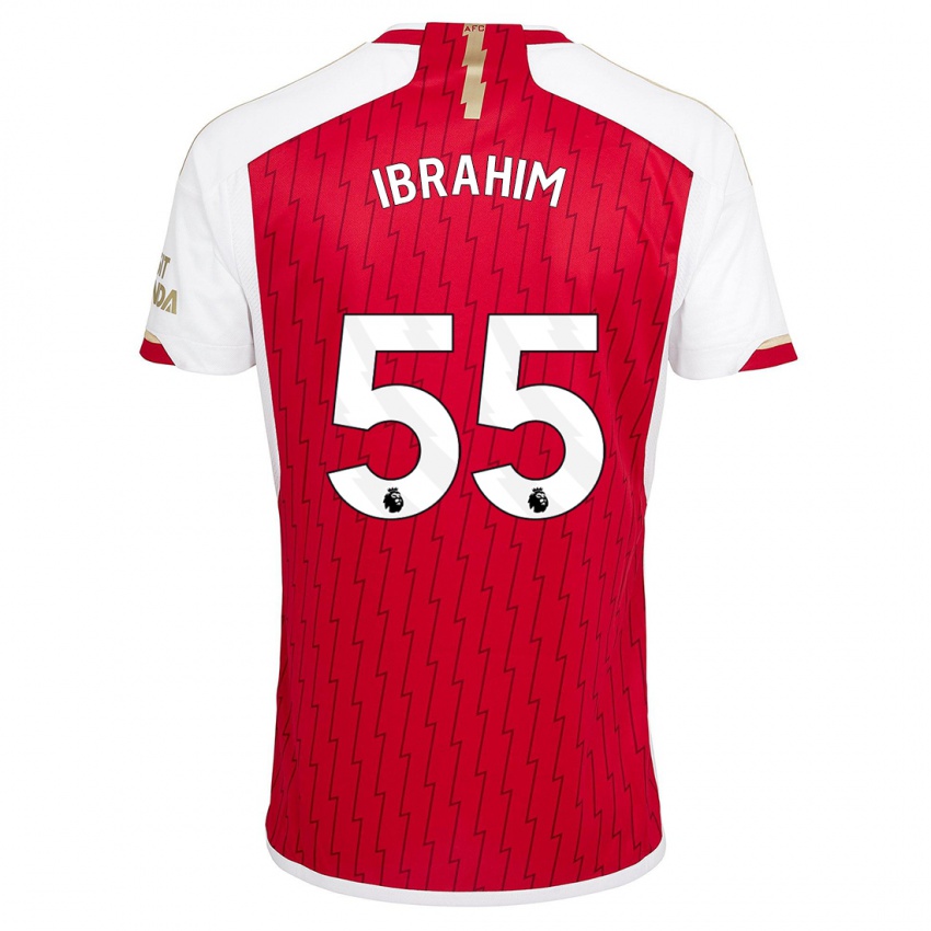 Herren Bradley Ibrahim #55 Rot Heimtrikot Trikot 2023/24 T-Shirt Belgien