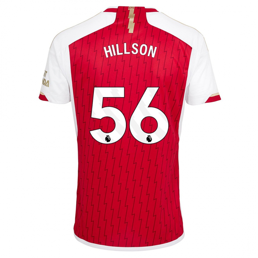 Heren James Hillson #56 Rood Thuisshirt Thuistenue 2023/24 T-Shirt België