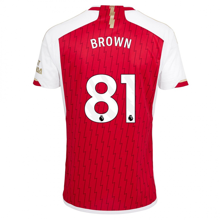 Herren Luis Brown #81 Rot Heimtrikot Trikot 2023/24 T-Shirt Belgien