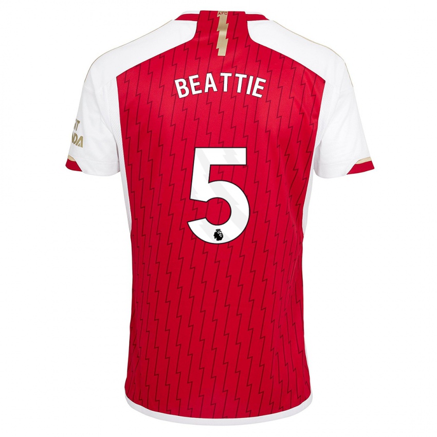 Herren Jen Beattie #5 Rot Heimtrikot Trikot 2023/24 T-Shirt Belgien